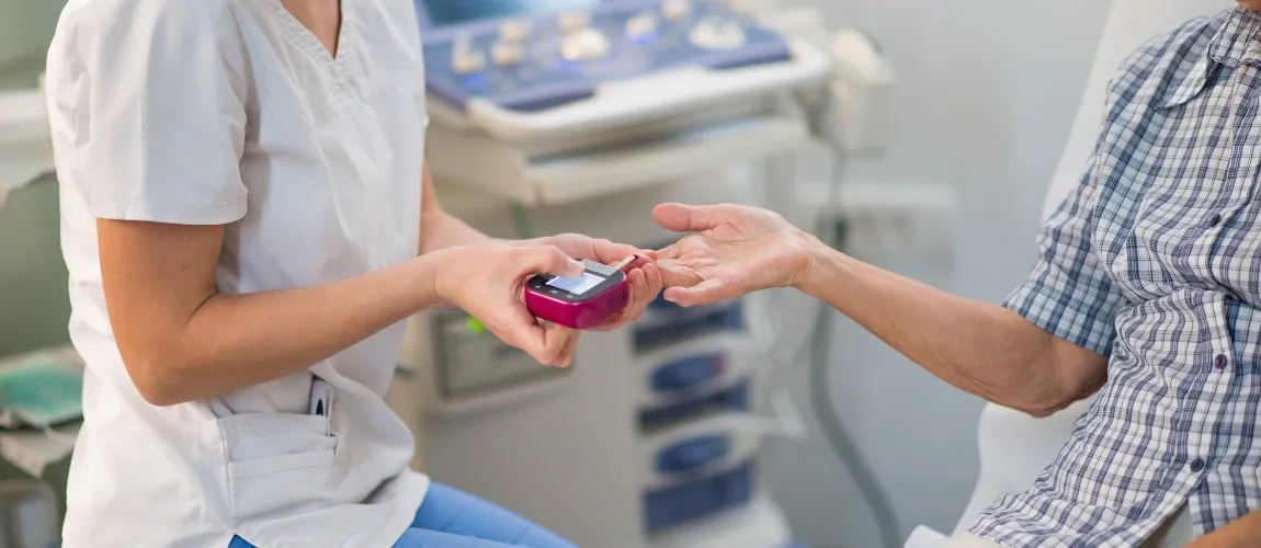 Blutzucker messen im Krankenhaus